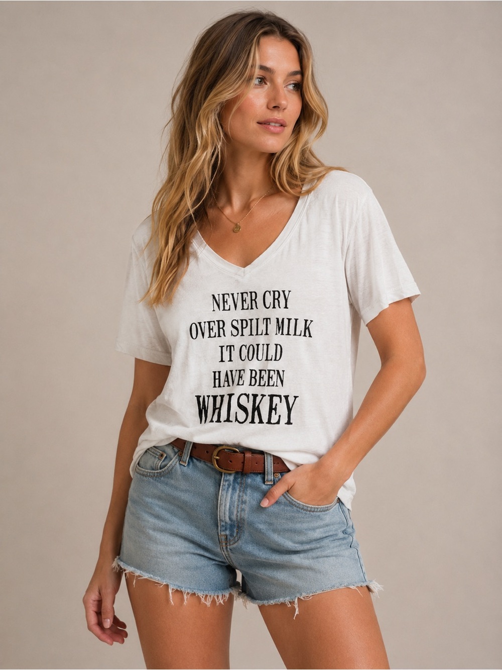 Never Cry Over Spilt Milk, Could Have Been Whiskey T-shirt